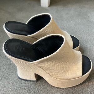 H&M Espadrille Platform Wedge Heels - 38